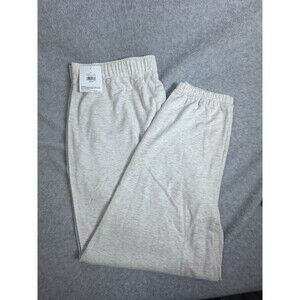 Hanes Women's Plus 2X Lounge Pajama Travel Pants Ivory Elastic Soft MSRP $36 NWT